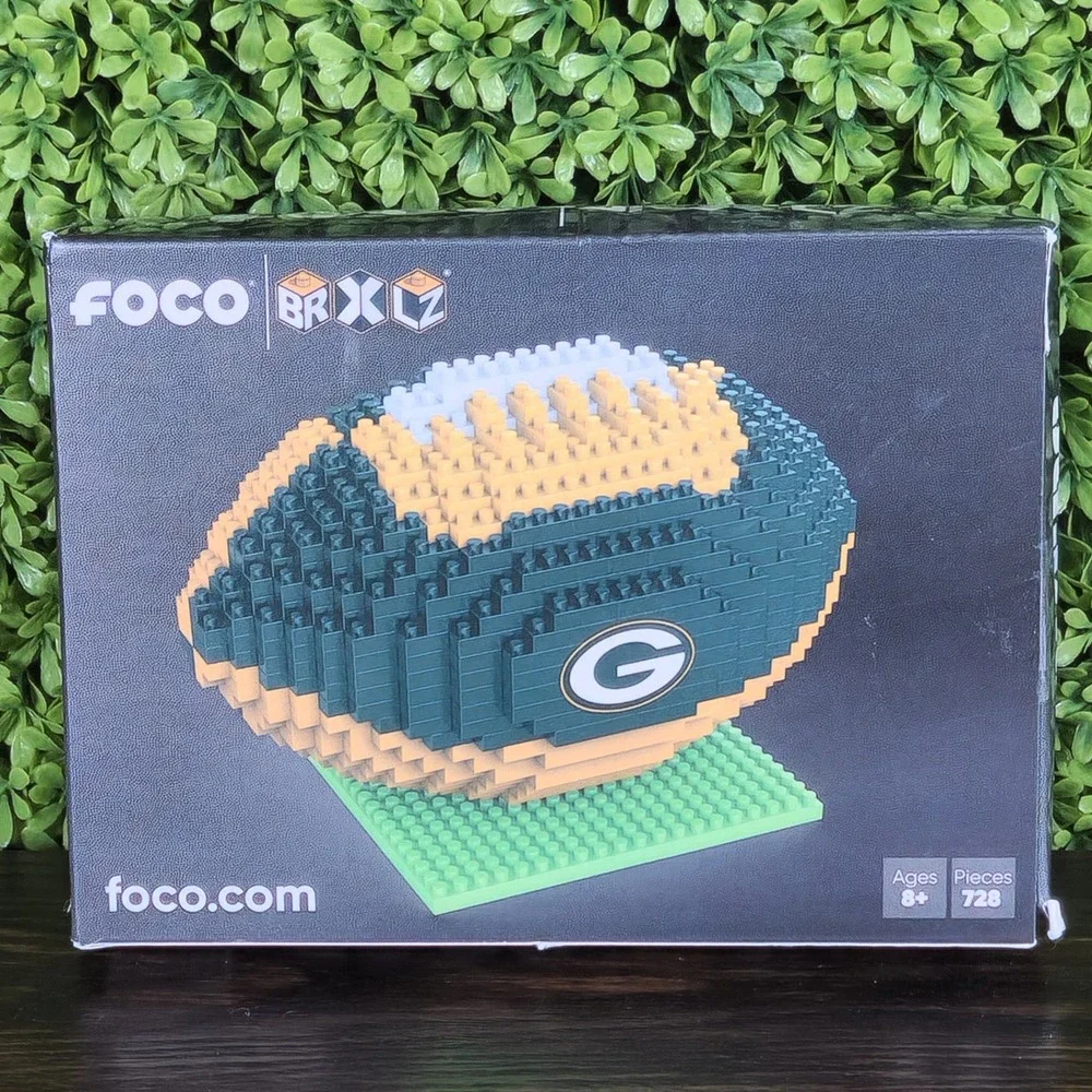 FOCO BRXLZ NFL Green Bay Packers Football Building Block Set 728 Pcs New